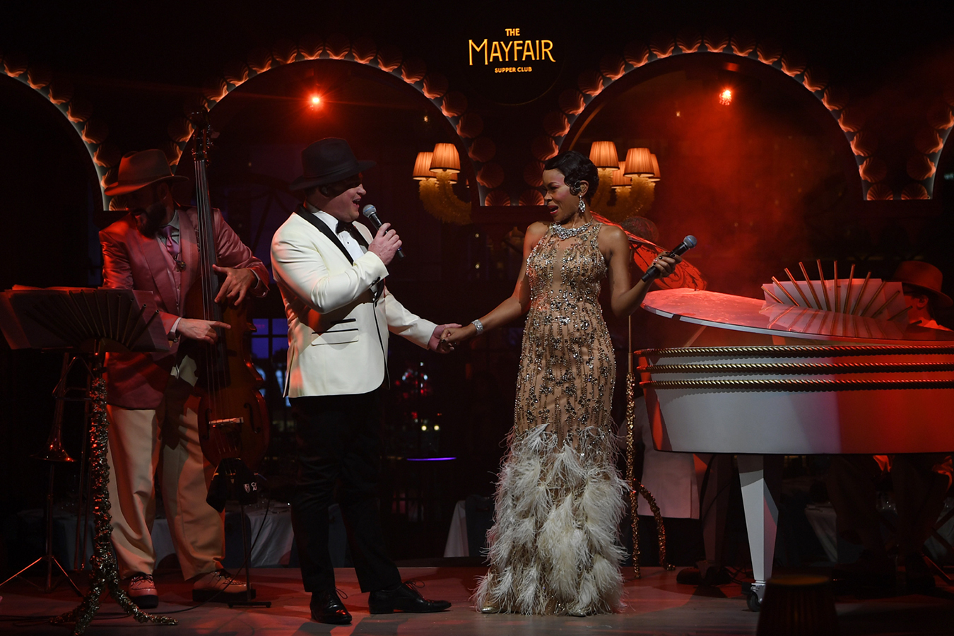 Entertainers on stage at Mayfair Supper Club at Bellagio